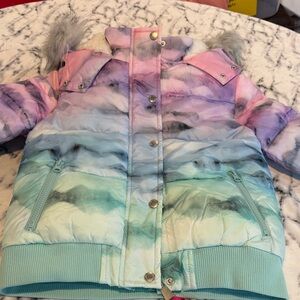 Justice Multicolor Puffer Jacket for Kids Size Small (7/8)